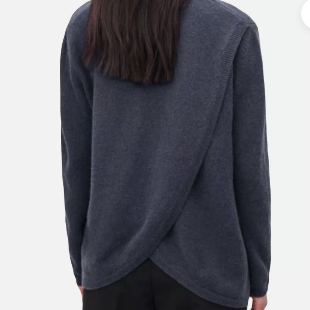 COS Blue Crew Neck Sweater 100% lambswool